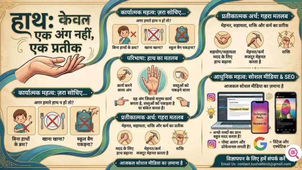 “हाथ” शब्द का असल मतलब क्या होता है